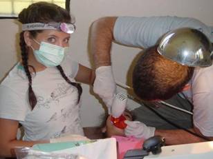 Cara Theos at A Mother's Wish Foundation - Operating Pequenos Pasitos, a clinic and community center outside of Santiago, Domincan Republic.