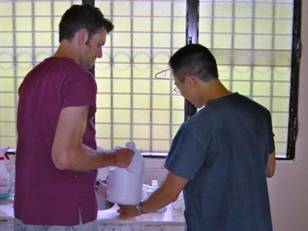 Armando Beydoya, Eric Mao and Adam Vasconcellos at A Mother's Wish Foundation - Operating Pequenos Pasitos, a clinic and community center outside of Santiago, Domincan Republic.