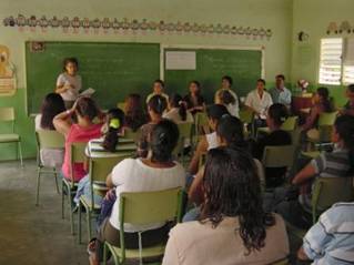 Educational Discussions at A Mother's Wish Foundation - Operating Pequenos Pasitos, a clinic and community center outside of Santiago, Domincan Republic.