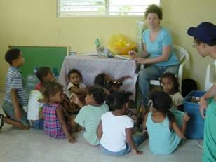Rachel Overstreet at A Mother's Wish Foundation - Operating Pequenos Pasitos, a clinic and community center outside of Santiago, Domincan Republic.