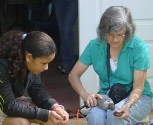 Carol Troyer-Shank volunteering at A Mother's Wish Foundation - Operating Pequenos Pasitos, a clinic and community center outside of Santiago, Domincan Republic.