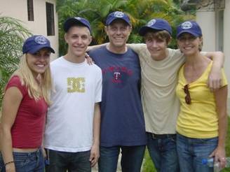 The Mackin Family - Brenna, Sean, Kevin, Liam and Eileen volunteering at A Mother's Wish Foundation - Operating Pequenos Pasitos, a clinic and community center outside of Santiago, Domincan Republic.