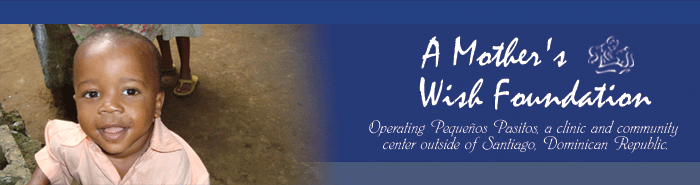 A Mother's Wish Foundation - Operating Pequenos Pasitos, a clinic and community center outside of Santiago, Domincan Republic.
