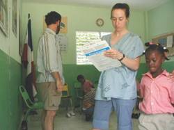 Heidi McCarthy at A Mother's Wish Foundation - Operating Pequenos Pasitos, a clinic and community center outside of Santiago, Domincan Republic.