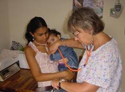 Susan Andrews at A Mother's Wish Foundation - Operating Pequenos Pasitos, a clinic and community center outside of Santiago, Domincan Republic.