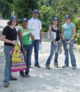 Jennifer Rasmussen, Candace Shanks, Bronwen Withorn White and Katie Klutts at A Mother's Wish Foundation - Operating Pequenos Pasitos, a clinic and community center outside of Santiago, Domincan Republic.

