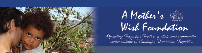 A Mother's Wish Foundation - Operating Pequenos Pasitos, a clinic and community center outside of Santiago, Domincan Republic.  